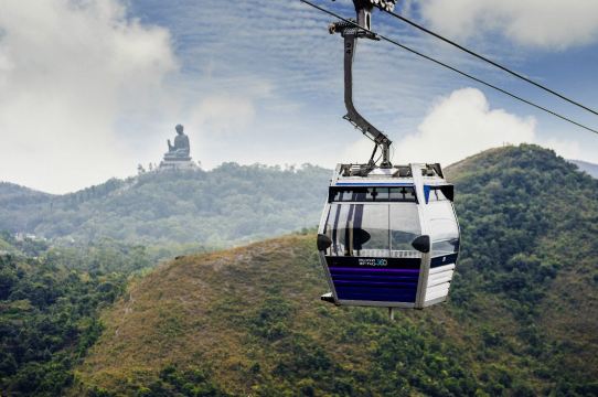 香港青马大桥昂坪360缆车天坛大佛半日游上山快速通道往返缆车